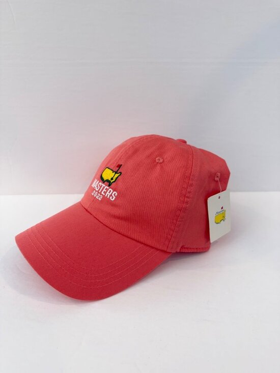 The Masters 2022 Augusta National Club Embroidered Logo Hat Cap Rose Pink NWT